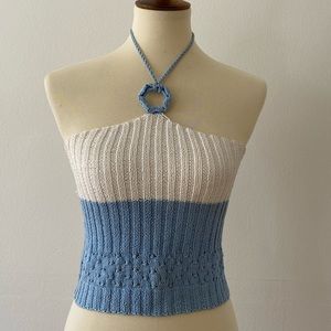 Retro crochet halter top